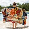 Fashion US Route 66 Towel Quick Drying Beach Towels Are Suitable For Swimming Pools Camping Yoga And The Gym