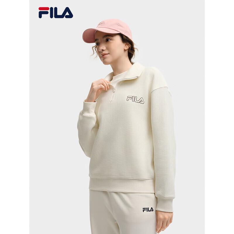 Fila Unisex Polo Collar Half-Zip Sweatshirt