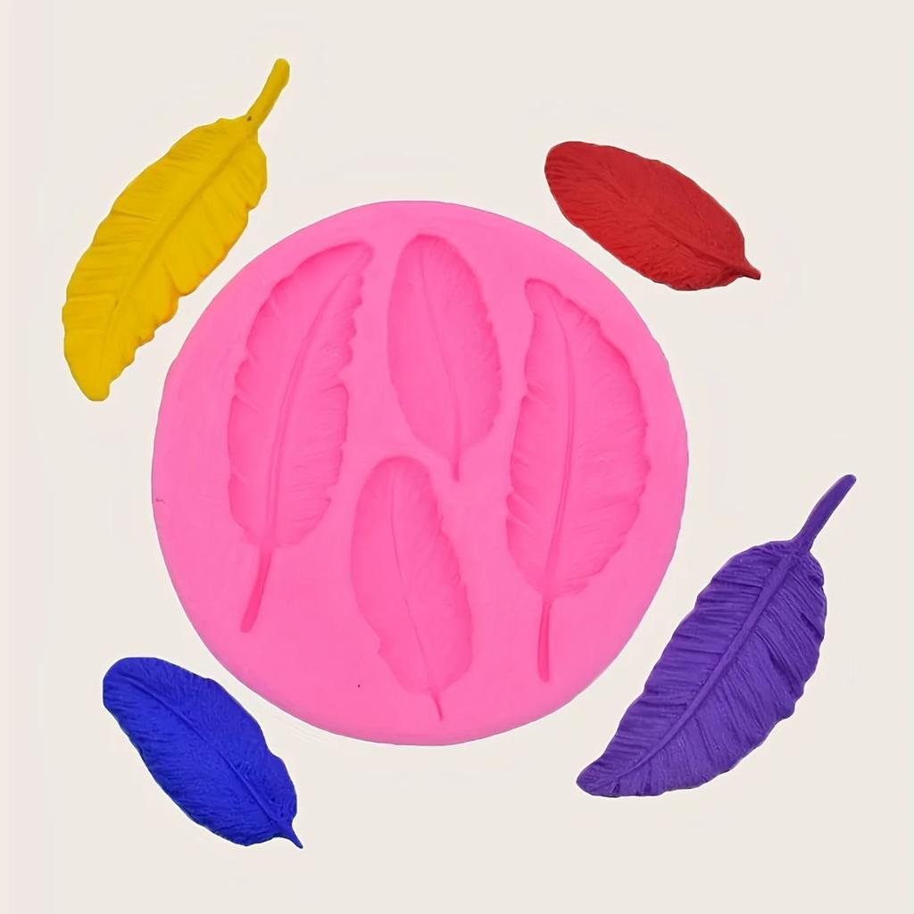 1pc-Feather Decorative Silicone Candle Mold Geometric Angel Soy Wax Mould Abstract Art Decorative