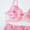 Erotic Lingerie  Women's Sexy Lace Underwear Three Piece Set for Comfortable Fit