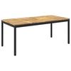 Garden Table White and Black 147 X 88.5 X 75 Cm