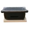 Kamoshika Douguten Tabletop Stove, Ceramic Charcoal Stove, Square, Small, Compact, Made in Japan, Black