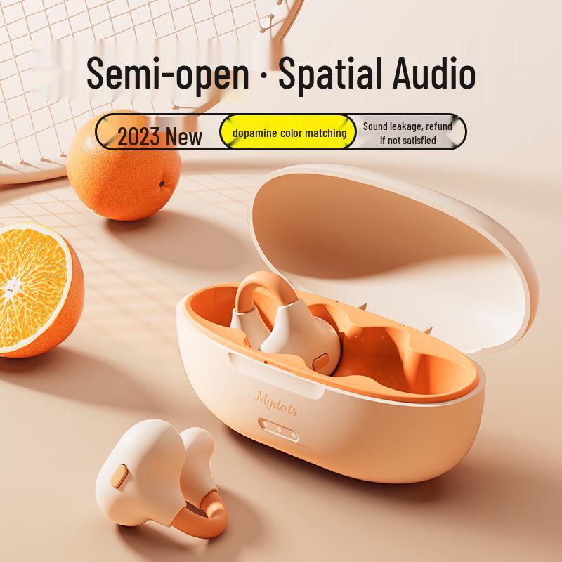 Bluetooth Bone Conduction Sports Earbuds: Clip-on, Long Battery Life, Over-ear, Wireless, Not In-ear.
