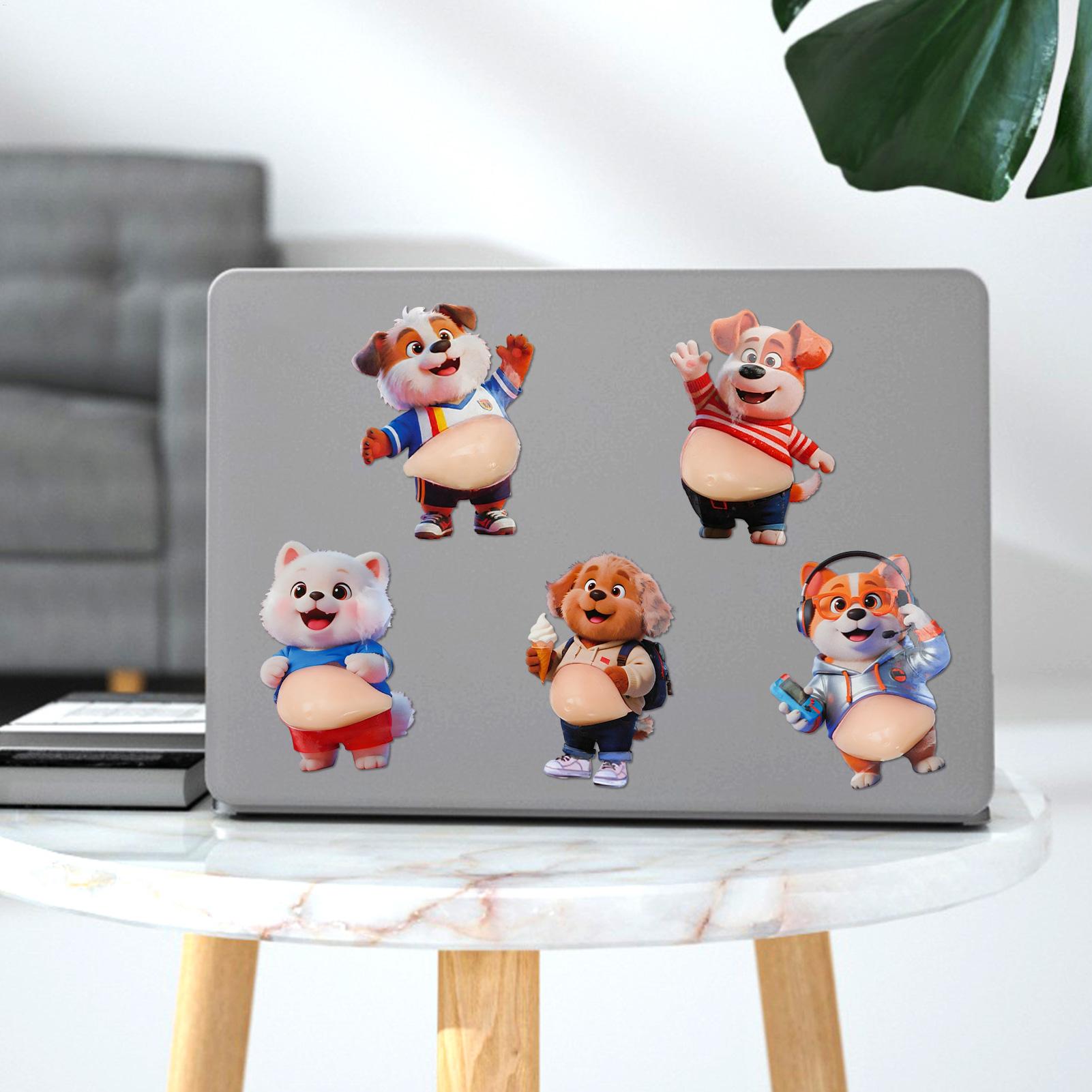 

3D Belly Stickers 5 Pieces Cute 3D Fun Soft Kids Toys Cartoon Animal Decals For Notebooks Textbooks Pencil Cases Tablets Water China Mainland