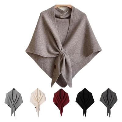 Kadın Örgü Şal Wrap Çizgili Baskılı Hırka Pelerin Yün Kaşmir Eşarp Rahat Bayan Aksesuarı