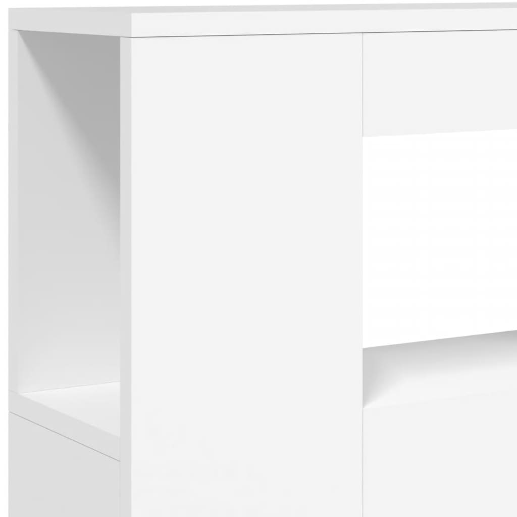 LED Headboard White 100 x 18.5 x 103.5 cm Engineered Wood