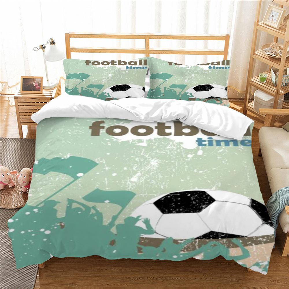 Hot Sell Football Bedding Cover Suit Cool Pattern Home Textiles Bed Set Duvet Cover Set Luxury Cover Set King Size Quilt Cover