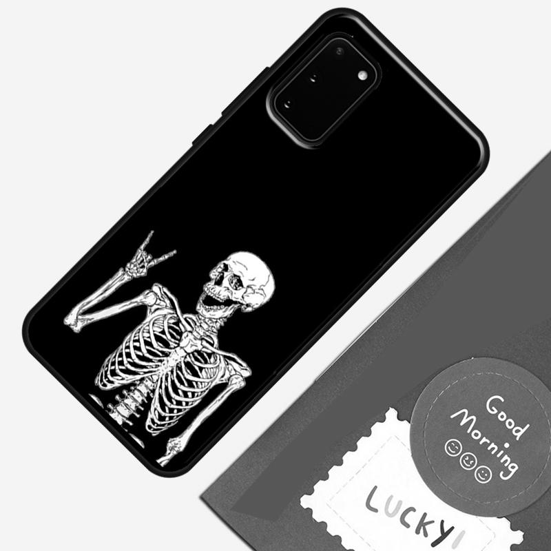 Rock and Roll Skull Phone Case For Samsung Galaxy S23 S26 Ultra S20 S21 S22 S24 S25 Plus S10 S25 FE Cover Shell