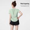 Plus Size Quick-Dry Loose Fit Yoga & Sports Suit: Elastic Short Sleeve T-Shirt & Shorts