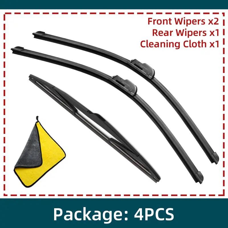 Car Windshield Wiper Blades Fit For Peugeot 206 SW Rear Wiper Blades Soft Rubber Auto Front Windscreen