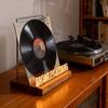 Wooden Acrylic Now Playing Vinyl Record Stand Light Up Record Holder for Vinyl Lovers