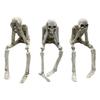 Startside See No Evil Hear No Evil Skull Figure Skeleton Interior Ornament Craft Resin Novelty Item 3-Piece Set
