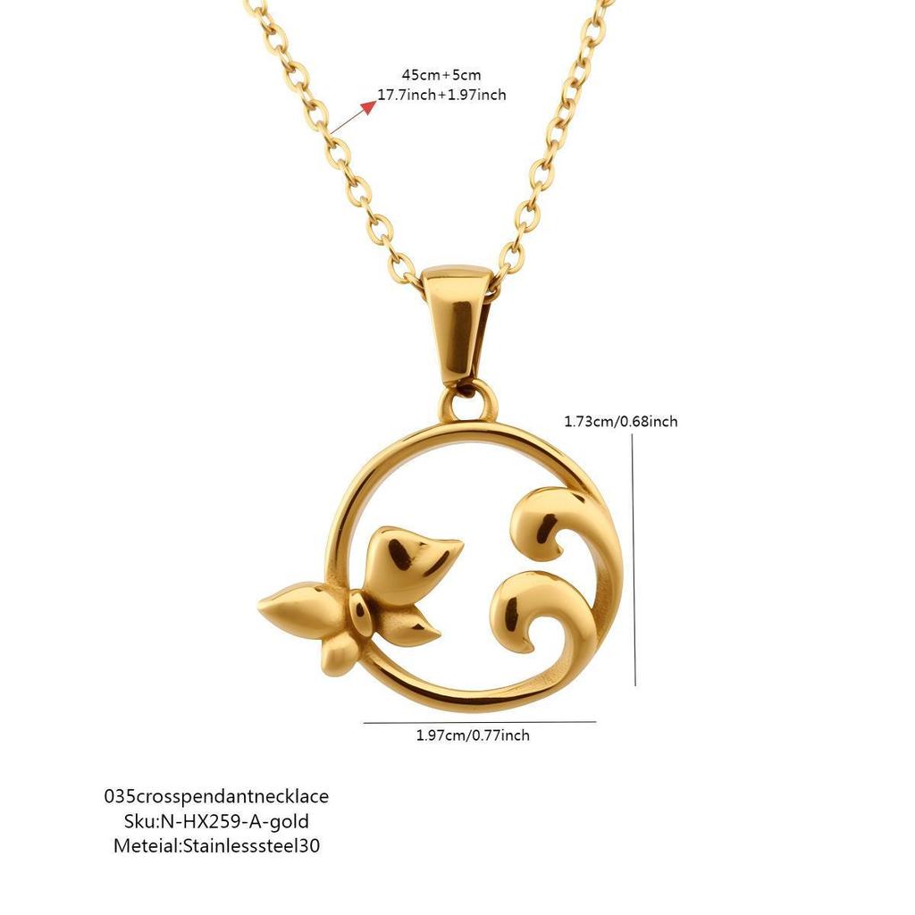 Luochen Bowknot Zircon Pendant Necklace - Korean Style Luxury Clavicle Chain