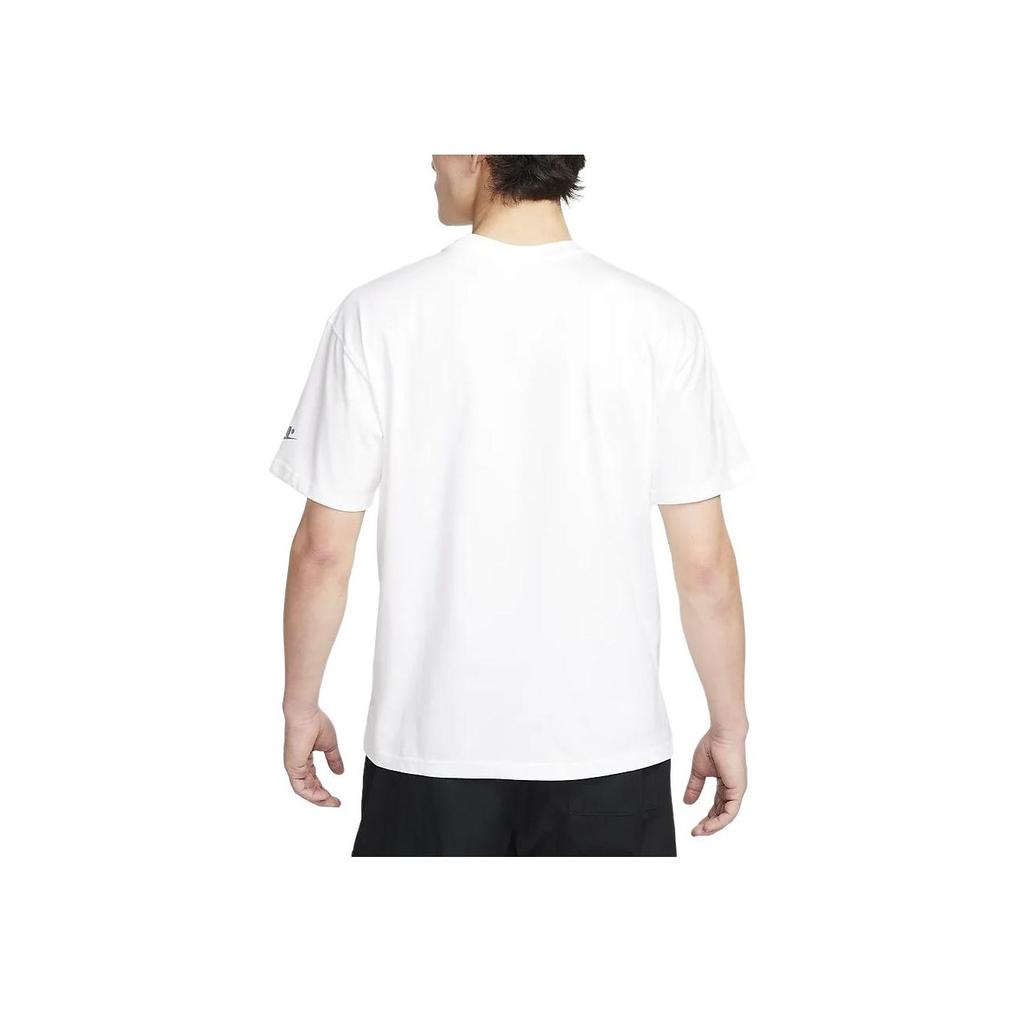 Nike Sportovní logo Crew Neck Tričko s krátkým rukávem Pánské topy Bílé FQ3753-100