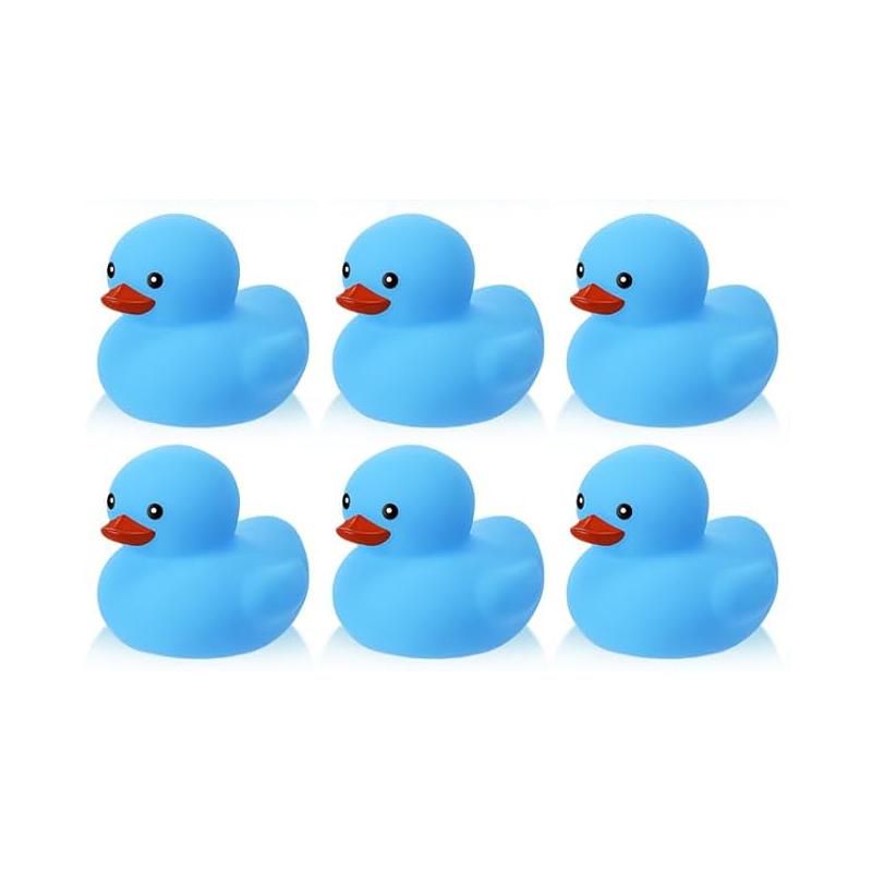 

6/12/24/48Pc Blue Rubber Ducks Mini Duck Set Toys Squeaky Rubber Ducks Cute Float Duckies For Birthday Party Favor