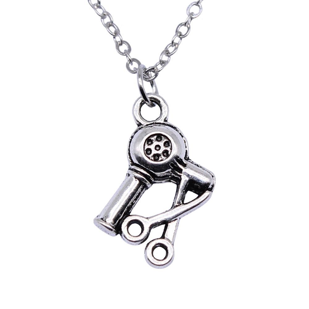 Hammered Horseshoe Pendant Necklace Western Cowboy Lucky Charm 40cm Short Chain