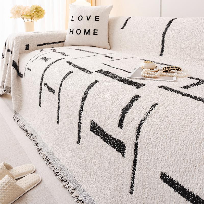 Sofa Cover Cloth Anti-Scratching Sofa Cover Cream Style Four Seasons Universal Non-Slip Full Cover Towel All-Inclusive Universal Sofa Cover
