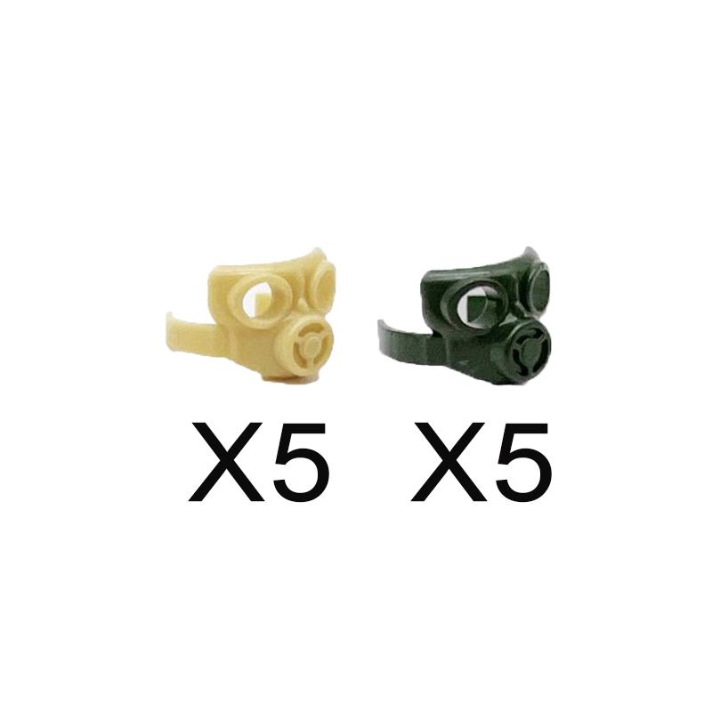 MOC Building Blocks Characters Soldier Accessories Military Camouflage Helmets Gas Masks Flamethrowers Brick Toy Gifts R067 DIY