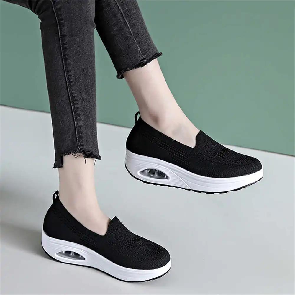 Fashion Appearance Increases Without Lace Platforms Heels Dress Walking Sneakers For Women Thick Sole Sports Shoes Women Outing