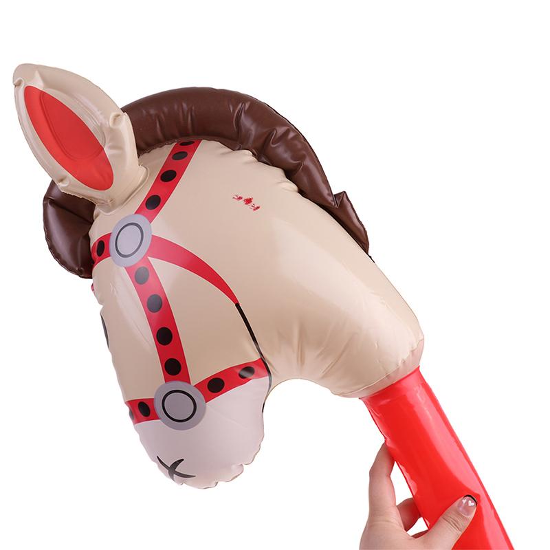 1 Stück Aufblasbarer Pferdekopf Aufblasbarer Pony-Stecken Ballon Mottoparty Dekorationen