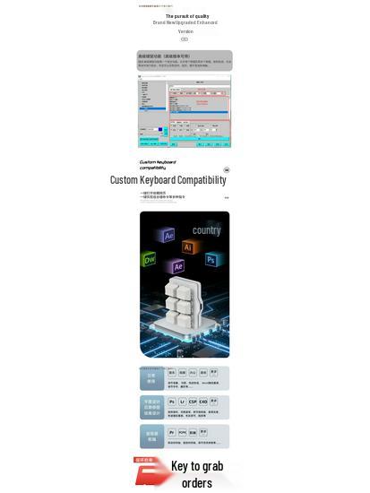 USB Custom Compact Mechanical Keyboard: 8-Key Programmable Macro Shortcut for Password Entry and Game Assistance