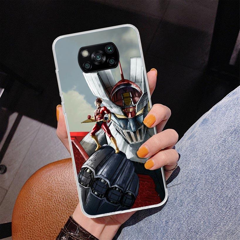 Manga Mazinger Z Anime Phnoe Case for Xiaomi Poco X5 X6 X7 Pro X4 Gt F7 Ultra M8 M7 Redmi 15C 15 13C 13 12C 12 Unique Cover Coqu