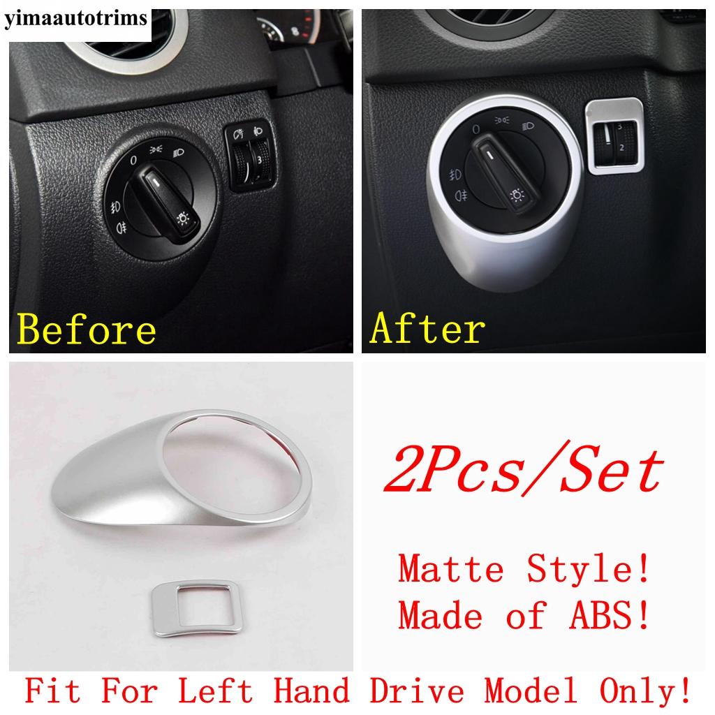 Car Dashboard Frame Central Control Air Vent Head Light Lamp Cover Trim ABS Accessories For Volkswagen VW Tiguan MK1 2008 - 2015