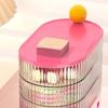 Dustproof Eye Shadow Storage Box Plastic Earrings Ring Box Rotatable Makeup Brush Holder  Vanity