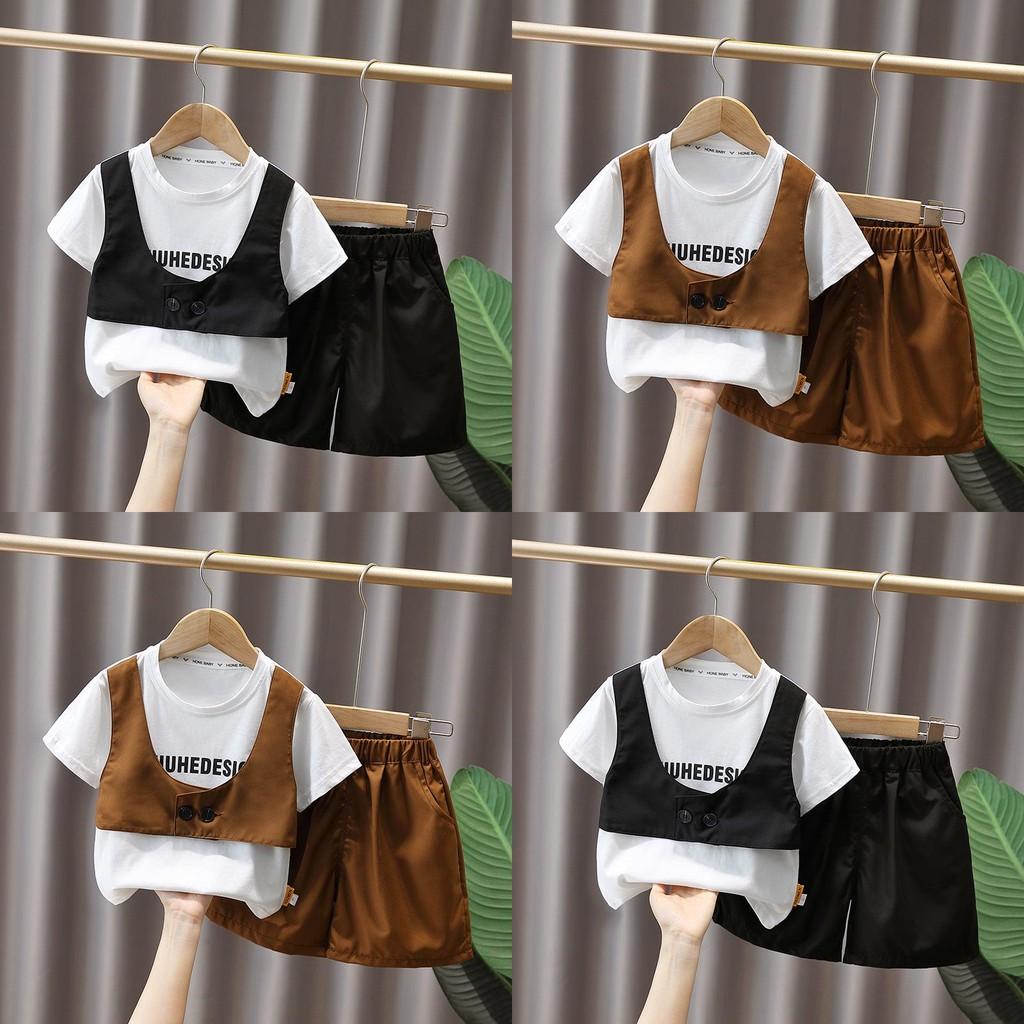 Stylish Summer Outfit For Boys Soft Cotton Two Piece Set For Ages 1 To 7 Years