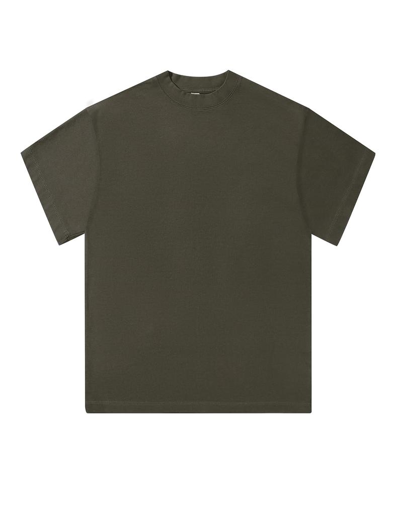 Short Crew Loose Summer Large Casual [TickElf] Men's T-Shirt, 100% Cotton, Plain, Sleeve, Neck, Thick, Stylish, Fit, Clothes, 11.6 Oz, Size, Outdoor,