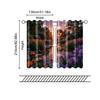 2 Pcs, Filtering Curtains (excluding Rods, Non-movable, Without Batteries) Sunset Flower Sea for Use In Bedrooms and Living