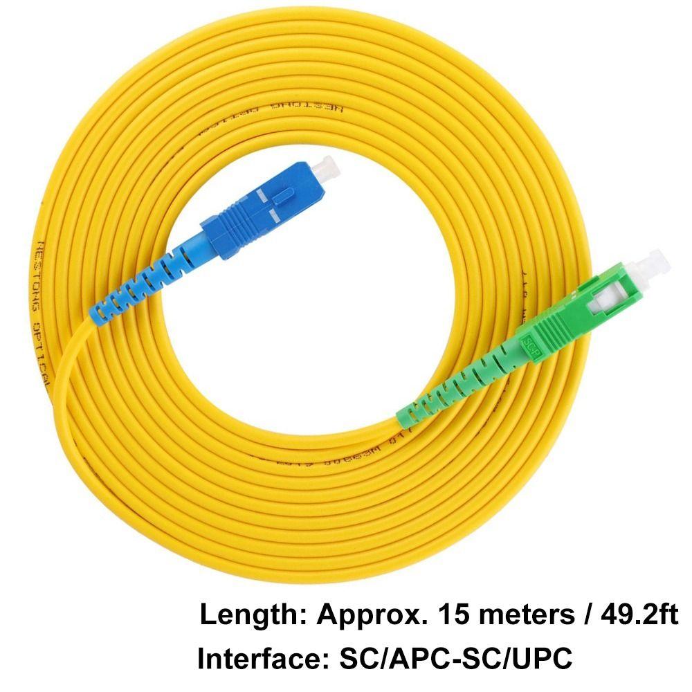 High Performance Singlemode Fiber Optic Patch Cable PVC 15M Fiber Optic Jumper SC/UPC-SC/APC Ptical Patch Cord Multimedia