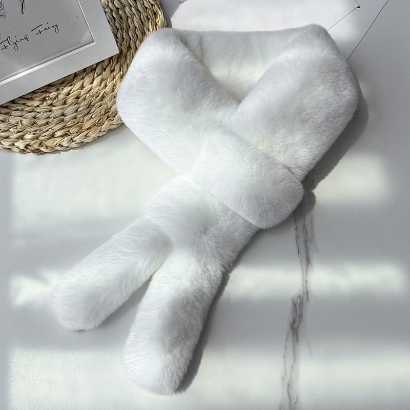 Otter Rabbit Fur Straw Scarf Women's Winter Warm Neck Guard Versatile Cute Cute Scarf Thickened Real Wool Neck Cover