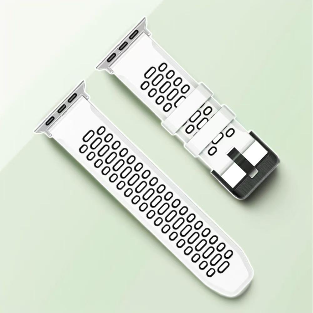 Silicone Watch Band Strap Compatible with Apple Watch Series 10 SE Ultra 2 Bracelet 49mm 46MM 45MM 44MM 42mm Wristband Accessory