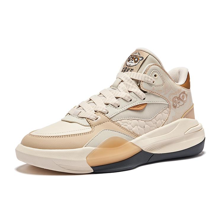 Hongxing Erke Battery Panda 3V2 Retro National Style High-Top Skate Shoes Men Sneakers Egg-Milk-Gray Floating-Rock-Gray 51124401099-101
