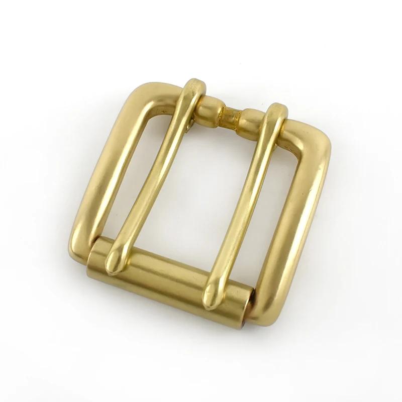 

1Pc 40mm Solid Brass Belt Buckle for Men s Belts Adjuster Clasps Single Double Needle Pin Buckles DIY Hardware Accessories