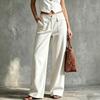 Women's Casual Loose Fit Wide Leg Pants Color Trousers for Everyday Wear