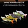 1/2/3/5Pcs 10CM/15.5G Multi-Jointed Fishing Lure with Hooks Realistic 7-Section Swimbait Plastic Artificial Bait Freshwater Saltwater Accessories