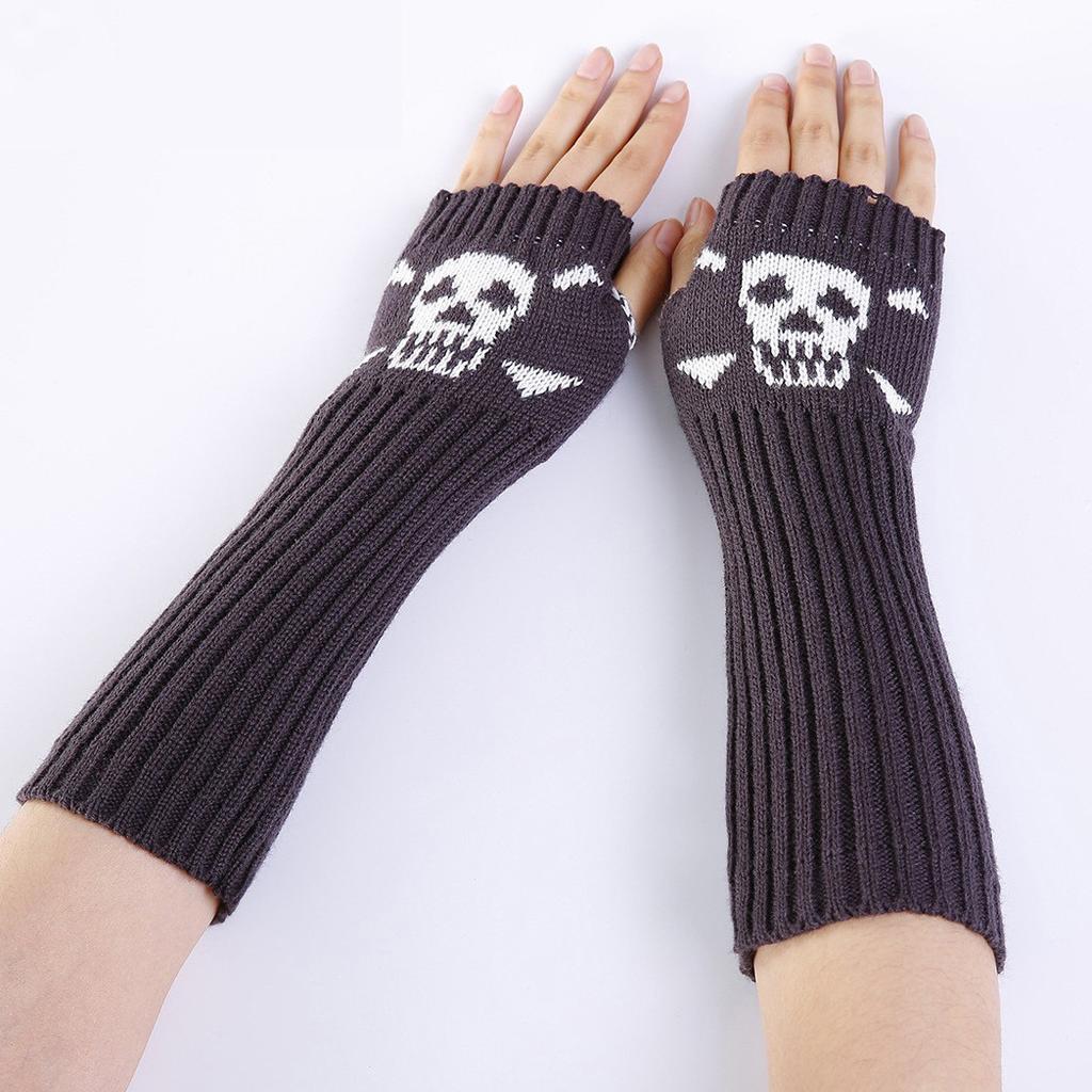 New Style of Warm Gloves for Men and Women In Autumn and Winter Featuring Half Finger Exposed Knitted Fashionable Wrist Guards and Dui Dui Sleeves