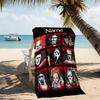Customizable personalized beach towels Horror movies themed designs.Suitable for the beach, yoga, sports;ideal as beach accessories