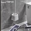 Wall-Mounted Long Handle Toilet Brush Set - No Dead Corner Cleaning for Bathrooms