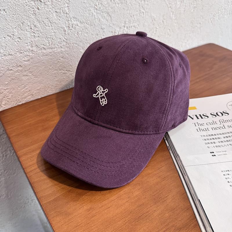 Casual Cotton Twill Embroidered Baseball Hat Sun Protection Cap With Curved Brim