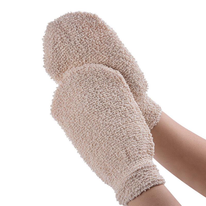 Jute Scrubbing & Bath Gloves - Exfoliating, Lathering, Massage, Bath Wipes