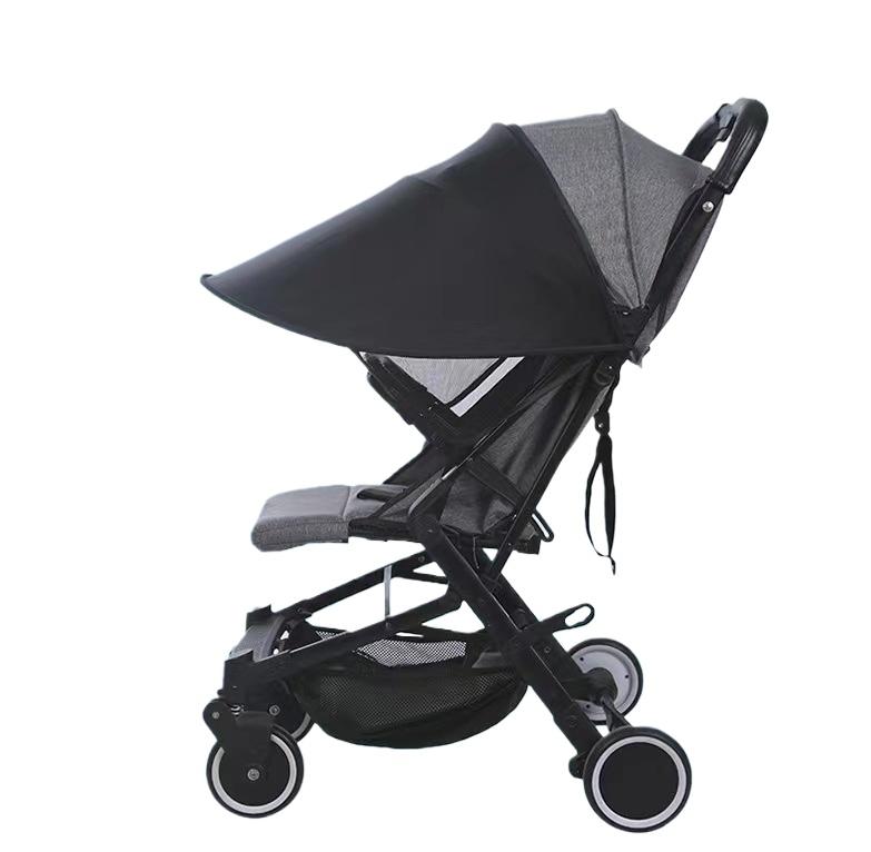 Stroller Sun Shade Black Universal Awning Sun Visor Canopy Cover Baby Windproof Umbrella Sunscreen Cover Stroller Accessories