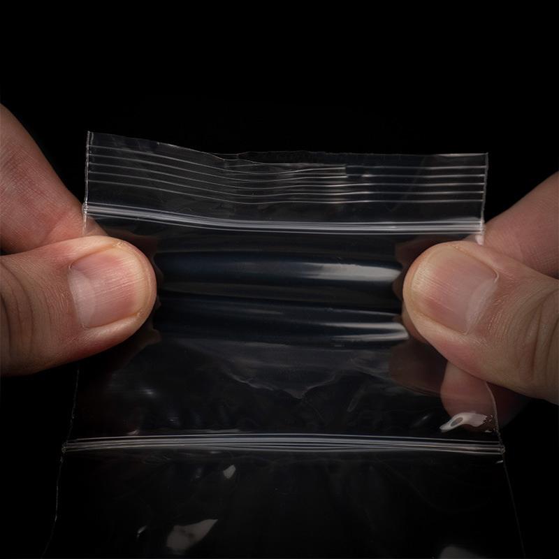 200Pcs Transparent Double Pocket Ziplock Bags Home Travel For Pearls Jewels Ring Packaging Decoration Accessory Storage