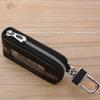 Genuine Leather Car Key Bag Unisex Cowhide Car Key Protective Cover Transparent Window Key Waist Hanging