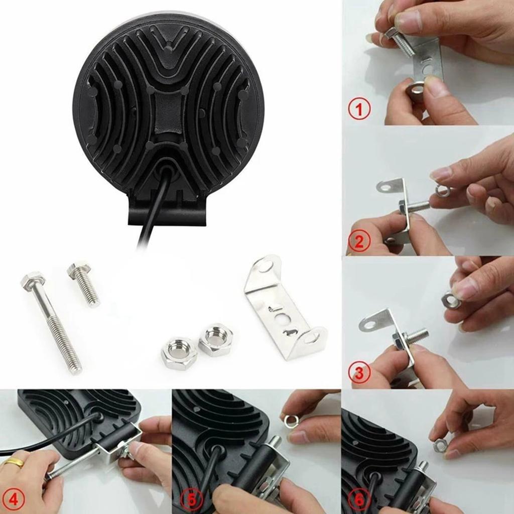 2pcs Offroad Spots Flood Combo Beam Modification Accessory LED Work Light Spots Flood Light Driving Fog Lamp Waterproof
