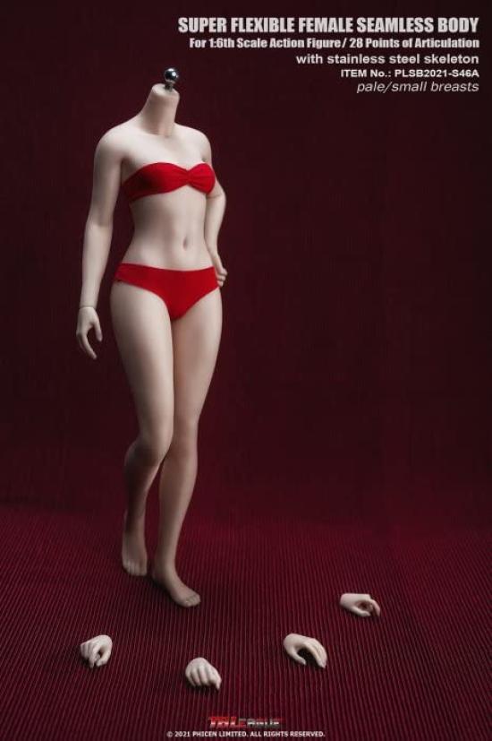 [TOYBARJAPAN] 16 Scale Action Figure TBLeague PLSB2021-S46A Pearl Skin Ultra-Flexible Seamless Body with Small Bust and Bikini (No Head)