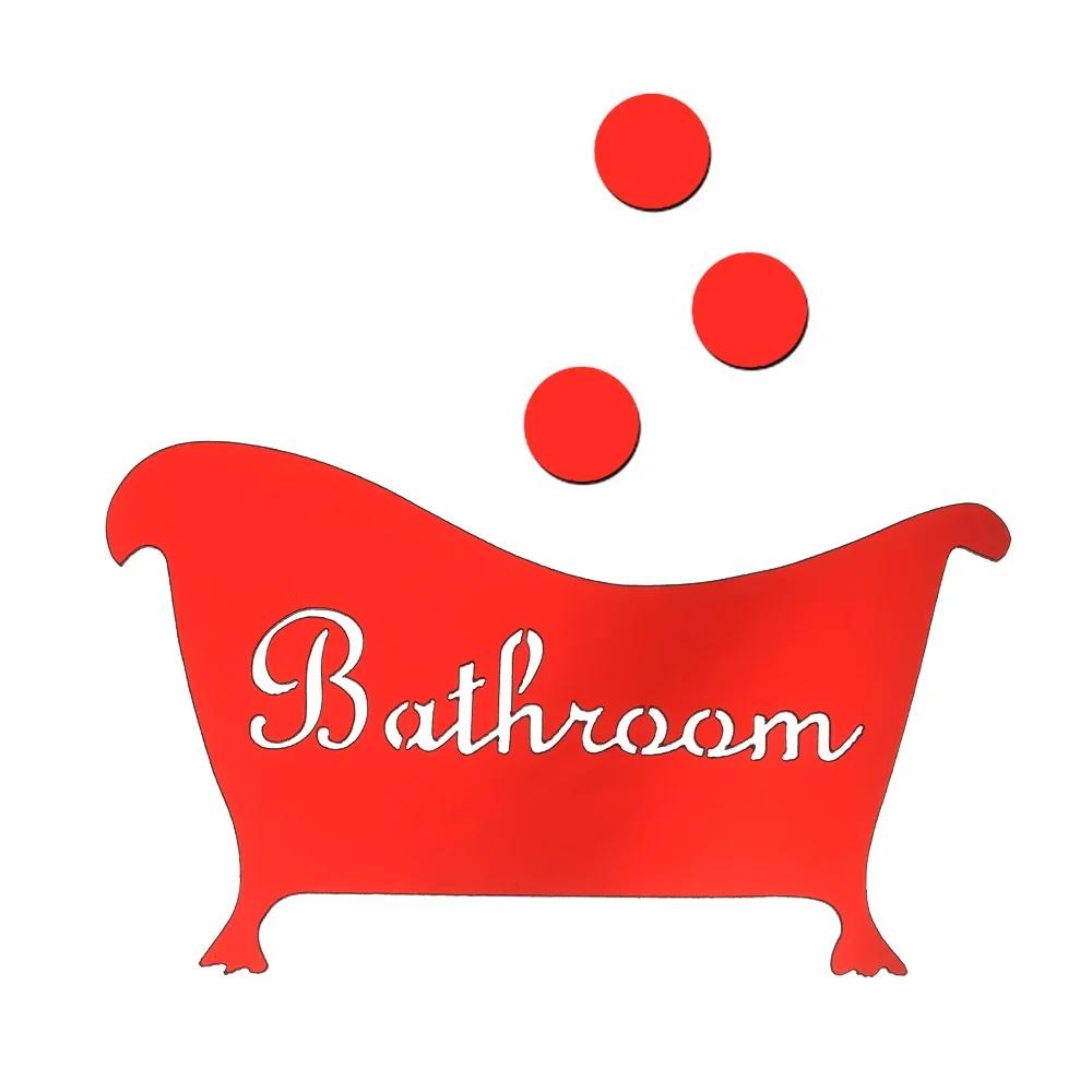 3D Mirror Wall Sticker Funny Door Entrance Sign Kids Men Women Bathroom DIY Wall Stickers Decals Bar Home Decor