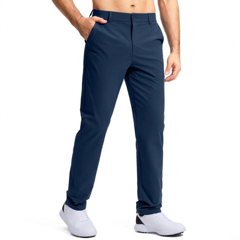 Men Black Slim Fit Straight Leg Business Casual Pants